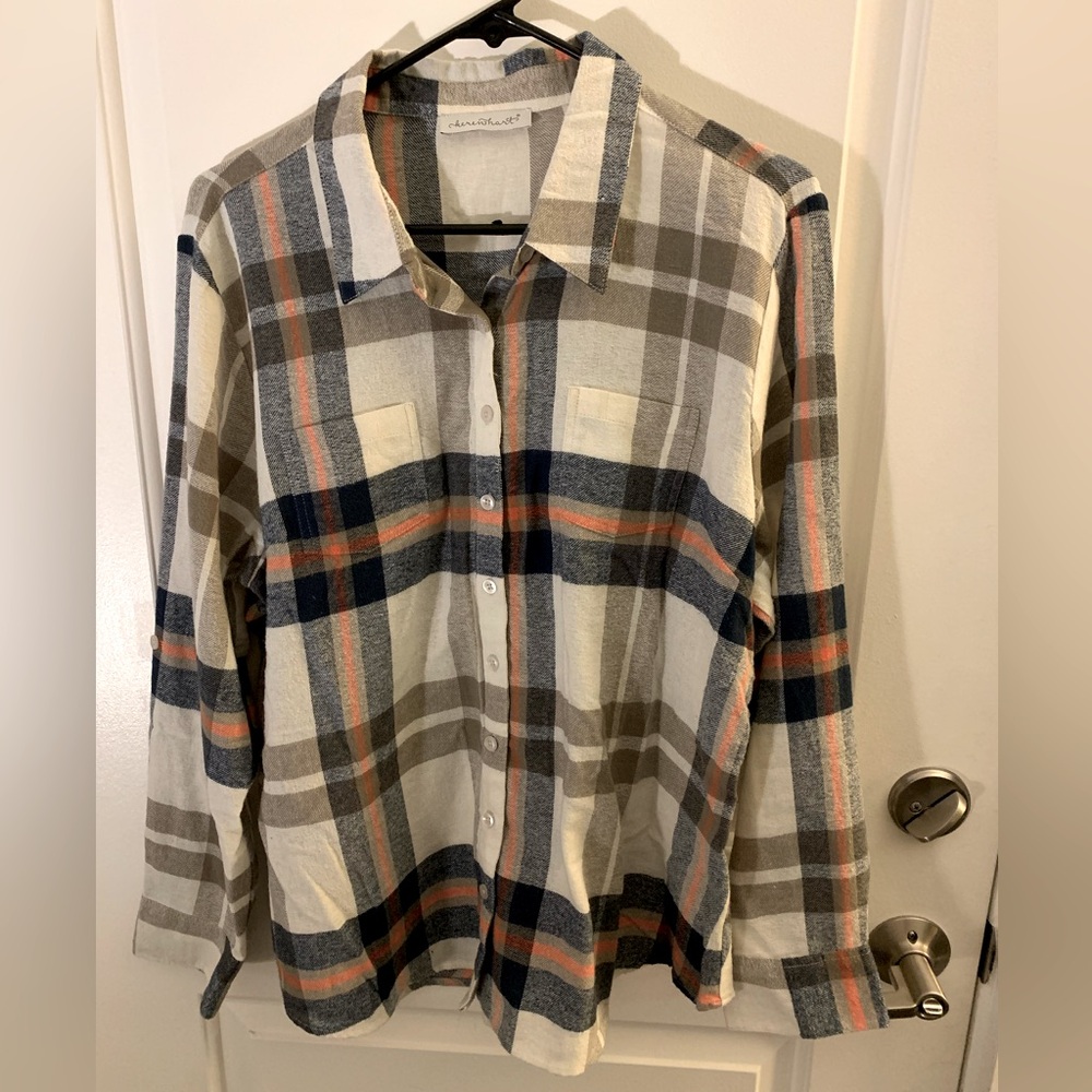 Plaid Button-Up Shirt